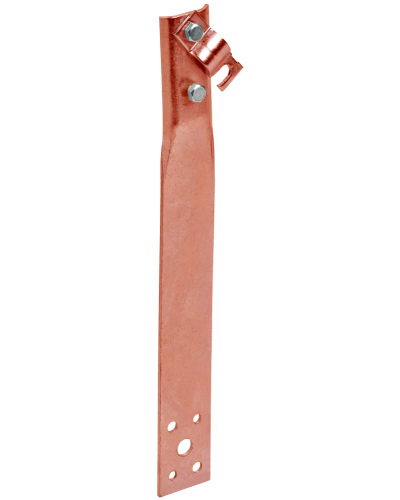 Держатель проводника круглого 6-10мм винтовой прямой h=80мм медь IEK (ZDP86-50-1-16-80) в Белгороде Крепеж Pintop.ru