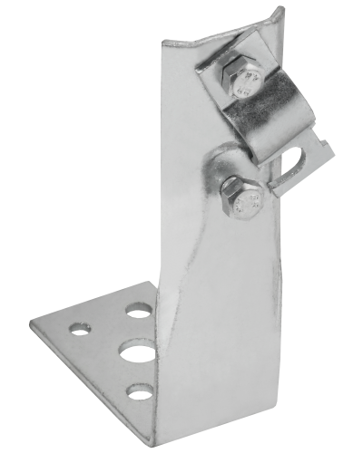 Держатель проводника круглого 6-10мм винтовой угловой h=150мм оцинкованная сталь IEK (ZDP87-11-1-16-150) в Белгороде Крепеж Pintop.ru