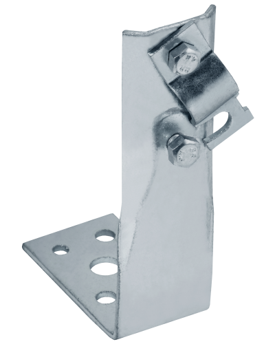 Держатель проводника круглого 6-10мм винтовой угловой h=60мм оцинкованная сталь HDZ IEK (ZDP87-14-1-16-60) в Белгороде Крепеж Pintop.ru