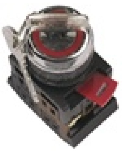 Переключатель AKS-22 с ключом на 2 фиксир.положения I-O 1з+1р черный IEK BSW10-AKS-2-K02 в Белгороде Аксессуары для стоек и шкафов Pintop.ru