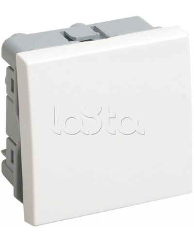 Выключатель одноклавишный (на 2 модуля) ПРАЙМЕР белый (ВКО-21-00-П) IEK CKK-40D-VO2-K01 в Белгороде Аксессуары для кабель-канала Pintop.ru