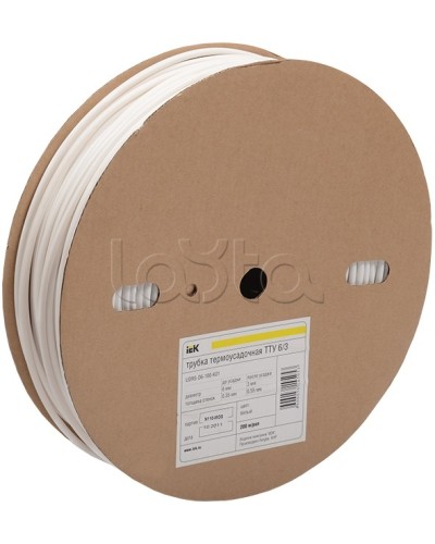 Трубка термоус. ТТУ (ТУТ) 20/10(дл.100м) белая. IEK(UDRS-D20-100-K01) в Белгороде Дополнительное оборудование для ОПС Pintop.ru