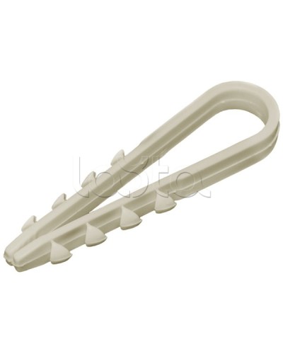 Дюбель-хомут 5-8 мм нейлон белый (100шт) IEK UHH35-5-8-100 в Белгороде Стяжки-хомуты Pintop.ru