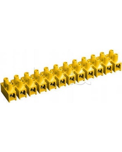 Зажим винтовой ЗВИ-3 н/г 1,0-2,5 мм2 (12пар) желтый IEK UZV7-003-04 в Белгороде Клеммные колодки Pintop.ru