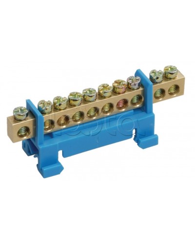 Шина нулевая с DIN-изолятором ШНИ-6x9-10-С-С IEK YNN10-69-10P-K07 в Белгороде Клеммные колодки Pintop.ru