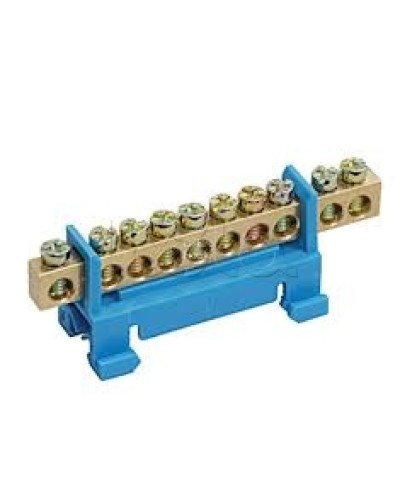 Шина N ноль с DIN-изолятором типа «Стойка» ШНИ-6х9-12-С-С IEK YNN10-69-12P-K07 в Белгороде Клеммные колодки Pintop.ru