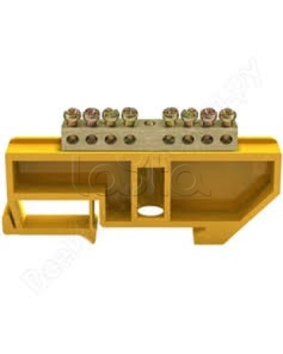 Шина PE земля на DIN-изоляторах ШНИ-6х9-8-Д-Ж IEK YNN10-69-8D-K05 в Белгороде Клеммные колодки Pintop.ru