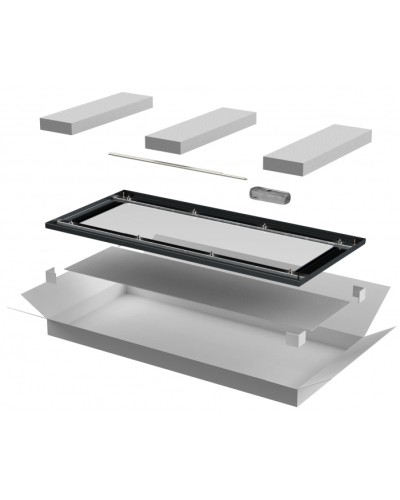 ITK LINEA E Дверь стеклянная 600мм шкафа 33U чер. (LE05-33U6X-DR) в Белгороде Аксессуары для стоек и шкафов Pintop.ru