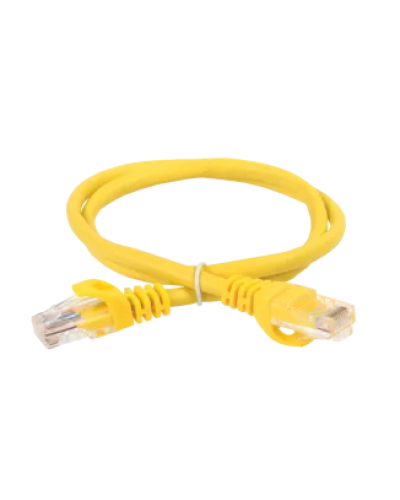 Шнур коммутационный (патч-корд), кат.5 UTP, 0,5м, жёлтый ITK (PC05-C5EU-05M) в Белгороде Патчкорды (медные) Pintop.ru