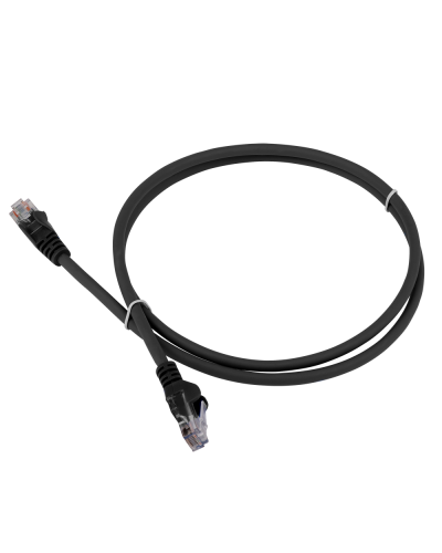 Патч-корд LANMASTER LSZH UTP кат.5e, 0.3 м, черный LANMASTER LAN-PC45/U5E-0.3-BK в Белгороде Патчкорды (медные) Pintop.ru