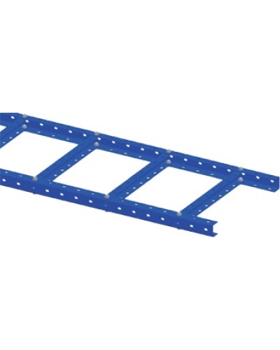 Лоток лестничный, прямая секция шириной 500 мм, сталь, 2.5 метра, серый LANMASTER LAN-LTS500-GY в Белгороде Кабельные лотки Pintop.ru