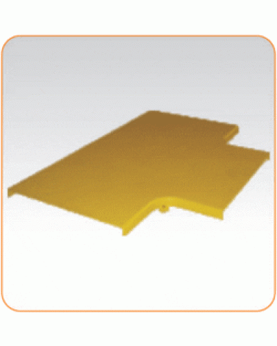 Крышка Т-соединителя оптического лотка 120 мм, желтая LANMASTER LAN-OT120-ETC в Белгороде Аксессуары для кабель-канала Pintop.ru