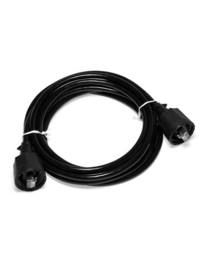 Патч-корд индустриальный RJ45 - RJ45, 4 пары, FTP, категория 5е, 5 м, черный LANMASTER LAN-S45-45-5.0-WP в Белгороде Патчкорды (медные) Pintop.ru