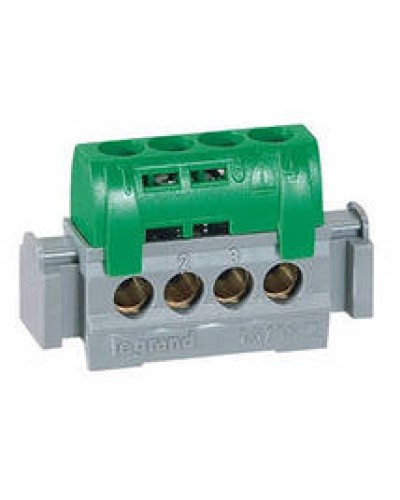 Клеммник зеленый 4х1.5-16 мм2 LEGRAND 004830 в Белгороде Клеммные колодки Pintop.ru