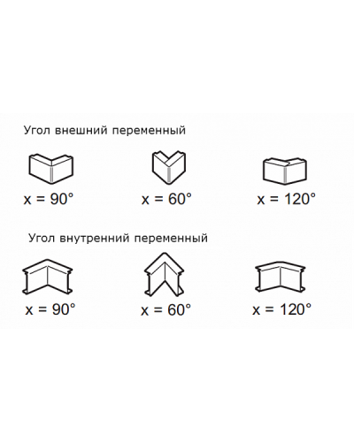 Угол внутренний/внешний переменный для мини-канала 32х12.5 LEGRAND 030251 в Белгороде Аксессуары для кабель-канала Pintop.ru