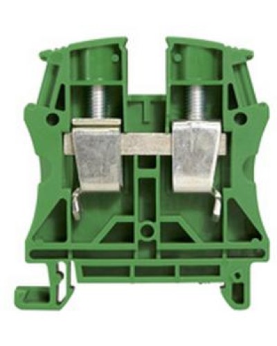 Клемма 16 мм2 однополюсная 1 вход/1 выход, шаг 12 мм, зеленая Viking Legrand 037198 в Белгороде Клеммные колодки Pintop.ru