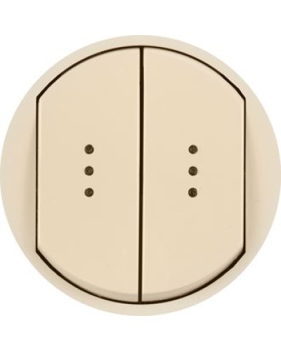 Лицевая панель для выключателя двойного с индикацией слоновая кость Celiane Legrand 066211 в Белгороде Аксессуары для кабель-канала Pintop.ru