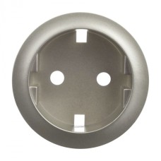 Лицевая панель для розетки 2К+З немецкий стандарт титан Celiane Legrand 068431