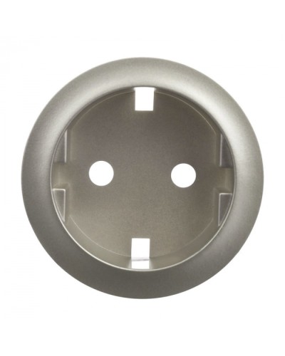 Лицевая панель для розетки 2К+З немецкий стандарт титан Celiane Legrand 068431 в Белгороде Аксессуары для кабель-канала Pintop.ru