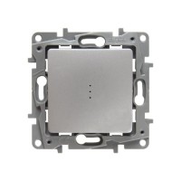 Переключатель с подсветкой Etika Plus 10 AX 250 В алюминий Legrand 672415