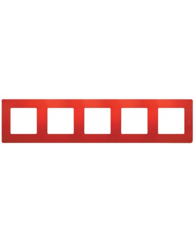 Рамка 5 постов Etika красный Legrand 672535 в Белгороде Аксессуары для кабель-канала Pintop.ru