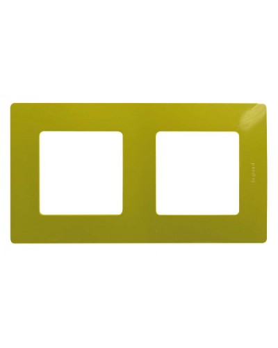 Рамка 2 поста Etika зеленый папоротник Legrand 672542 в Белгороде Аксессуары для кабель-канала Pintop.ru