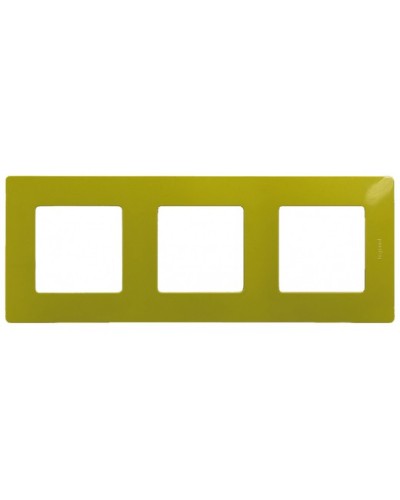 Рамка 3 поста Etika зеленый папоротник Legrand 672543 в Белгороде Аксессуары для кабель-канала Pintop.ru