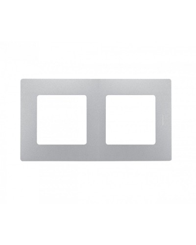 Рамка 2 поста Etika алюминий Legrand 672552 в Белгороде Аксессуары для кабель-канала Pintop.ru