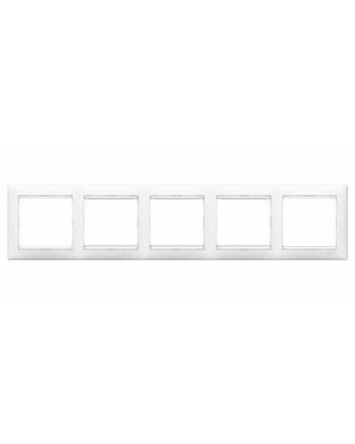 Рамка 5 постов горизонтальный монтаж белый Valena Legrand 774455 в Белгороде Аксессуары для кабель-канала Pintop.ru