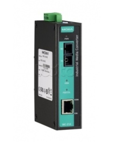 Медиаконвертер Ethernet 10/100BaseTX в 100BaseFX (SC) с расширенным диапазоном температур Moxa IMC-21A-S-SC-T в Белгороде Медиаконвертеры Pintop.ru