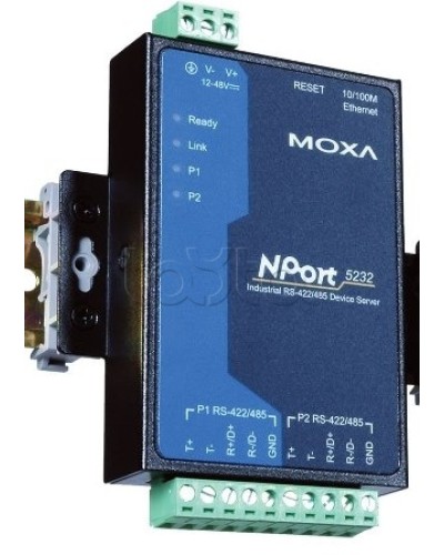 Сервер 2-портовый RS-422/485 в Ethernet Moxa NPort 5232I в Белгороде Дополнительное оборудование для ОПС Pintop.ru