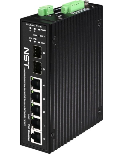 Промышленный управляемый (L2+) HiPoE коммутатор NST NS-SW-4G2G-PL/IM в Белгороде Коммутаторы Pintop.ru