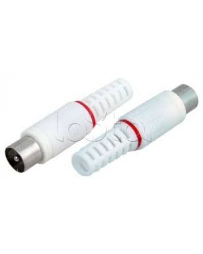 Разъем штекер TV без пайки Белый (100шт/уп) PROCONNECT 05-2041-2 в Белгороде Коннекторы Pintop.ru