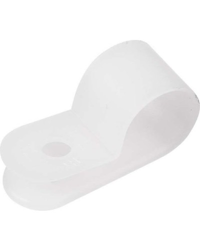 Кабельная скоба под винт 6 мм, белая, упаковка 50 шт. REXANT (07-4406) в Белгороде Держатели, клипсы, скобы Pintop.ru