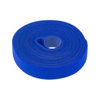 Лента-липучка многоразовая 5 м х 20мм, синяя (1 шт/уп) REXANT 07-7525