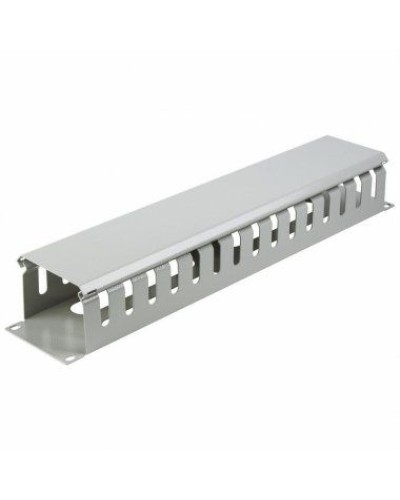 Органайзер кабельный горизонтальный с крышкой, 19, 2U, глубиной 72 мм, металл, RAL 7035 REXANT 04-2645 в Белгороде Кабельные органайзеры Pintop.ru