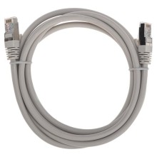 Патч-корд S/FTP, CAT 6A (10G), RJ45-RJ45, 28AWG, LSZH, серый, 2м REXANT 02-0390-2