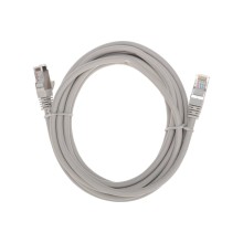 Патч-корд S/FTP, CAT 6A (10G), RJ45-RJ45, 28AWG, LSZH, серый, 3м REXANT 02-0390-3