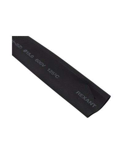 Термоусаживаемая трубка 15.0 / 7.5 мм черная (100 м/бухта) REXANT (49-1506) в Белгороде Монтажные материалы Pintop.ru