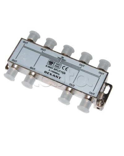 Делитель телевизионный ТВх8 под F разъём 5-1000 МГц (5шт/уп) REXANT 05-6005 в Белгороде Системы видеонаблюдения Pintop.ru