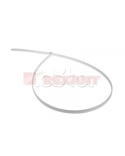 Хомут-стяжка нейлоновый 9х700 мм белый (100шт/уп) REXANT 07-0700-9 в Белгороде Стяжки-хомуты Pintop.ru
