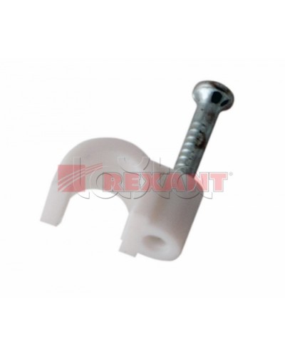 Крепеж кабеля круглый 5мм (10шт/уп) REXANT 07-4005 в Белгороде Держатели, клипсы, скобы Pintop.ru