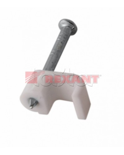 Крепеж кабеля плоский 8мм х 3мм (10шт/уп) REXANT 07-4207 в Белгороде Держатели, клипсы, скобы Pintop.ru