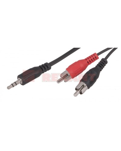 Шнур 3.5 мм стерео штекер - 2 RCA 1.5 м (10шт/уп) REXANT 17-4202 в Белгороде Коннекторы Pintop.ru