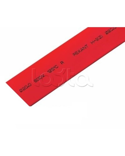 Термоусадочная трубка 20.0 / 10.0 мм 1м красная (10шт/уп) REXANT 22-0004 в Белгороде Аксессуары для кабель-канала Pintop.ru