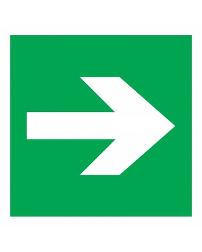 Знак эвакуационный Направляющая стрелка 100x100 (5шт/уп) REXANT 56-0029 в Белгороде Дополнительное оборудование для ОПС Pintop.ru