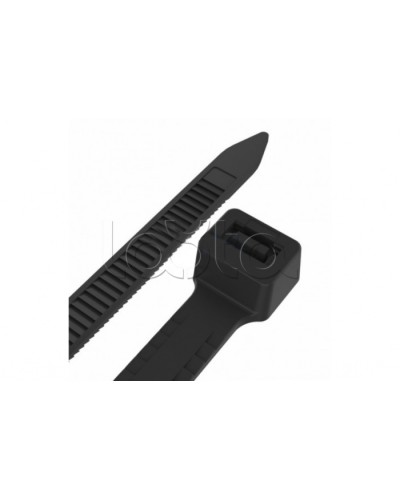 Стяжкa нейлоновая, тройной замок 200 x 4,8 мм, черная (упак.100 шт) REXANT (67-0201-5) в Белгороде Стяжки-хомуты Pintop.ru