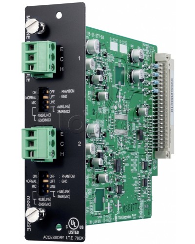 Модуль микрофонных / линейных входов (моно, 20 бит) TOA D-922E в Белгороде Системы оповещения и трансляции TOA Pintop.ru