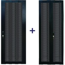 Комплект дверей 42U, 600 мм, черный, передняя - перфорированная, задняя - распашная перфорированная TWT TWT-CBB-DR42-6x-S-P1