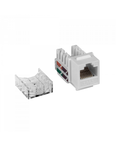 Модуль Keystone RJ45, Cat.5E, UTP, 90 градусов, белый TWT (TWT-OK45UTP/5E-WH) в Белгороде Коннекторы и разъемы Pintop.ru